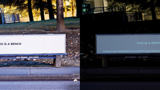 This Ad for a Homeless Shelter Turns Into a Mini Homeless Shelter